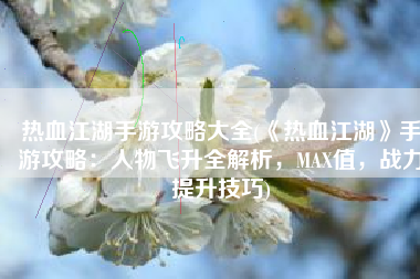 热血江湖手游攻略大全(《热血江湖》手游攻略：人物飞升全解析，MAX值，战力提升技巧)