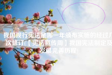 我国现行宪法是哪一年颁布实施的经过几次修订(【宪法宣传周】我国宪法制定及发展完善历程)