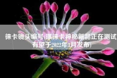 徕卡镜头编号(曝徕卡神秘新品正在测试 有望于2022年1月发布)