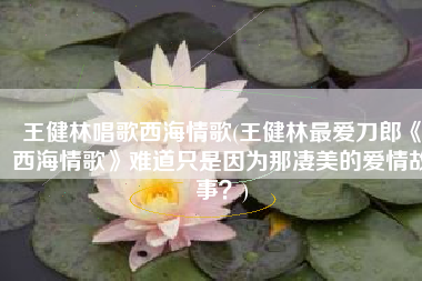 王健林唱歌西海情歌(王健林最爱刀郎《西海情歌》难道只是因为那凄美的爱情故事？)