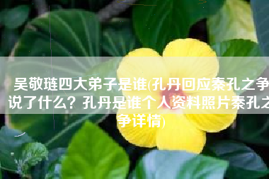 吴敬琏四大弟子是谁(孔丹回应秦孔之争说了什么？孔丹是谁个人资料照片秦孔之争详情)