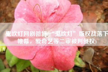 鬼吹灯网剧微博(“鬼吹灯”版权战落下帷幕，爱奇艺等二审被判侵权)