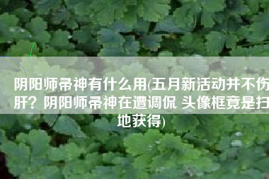 阴阳师帚神有什么用(五月新活动并不伤肝？阴阳师帚神在遭调侃 头像框竟是扫地获得)