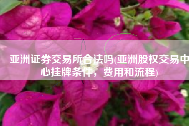 亚洲证券交易所合法吗(亚洲股权交易中心挂牌条件，费用和流程)