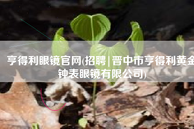 亨得利眼镜官网(招聘|晋中市亨得利黄金钟表眼镜有限公司)