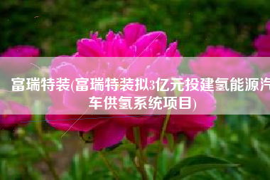 富瑞特装(富瑞特装拟3亿元投建氢能源汽车供氢系统项目)