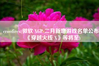 crossfirex(微软 XGP 二月新增游戏名单公布：《穿越火线 X》等将至)