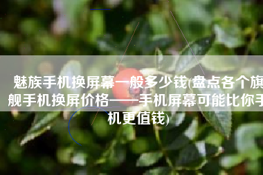 魅族手机换屏幕一般多少钱(盘点各个旗舰手机换屏价格——手机屏幕可能比你手机更值钱)