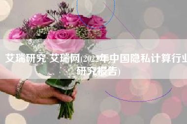艾瑞研究 艾瑞网(2022年中国隐私计算行业研究报告)