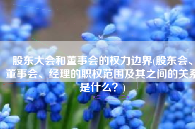 股东大会和董事会的权力边界(股东会、董事会、经理的职权范围及其之间的关系是什么？)