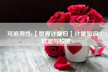 可追溯性(【世界计量日】计量知识②：检定与校准)