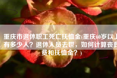 重庆市退休职工死亡抚恤金(重庆60岁以上有多少人？退休人员去世，如何计算丧葬费和抚恤金？)