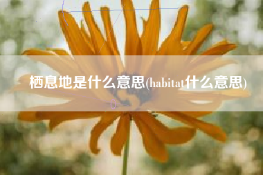 栖息地是什么意思(habitat什么意思)