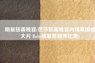 明星慈善晚宴(芭莎慈善晚宴内场氛围感大片 Baby杨幂景甜等比美)