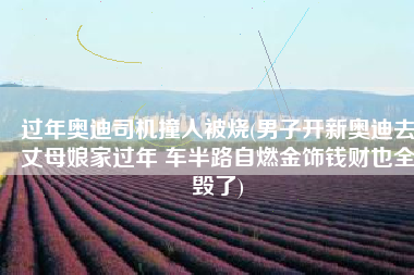 过年奥迪司机撞人被烧(男子开新奥迪去丈母娘家过年 车半路自燃金饰钱财也全毁了)