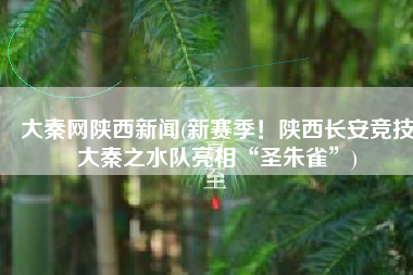 大秦网陕西新闻(新赛季！陕西长安竞技大秦之水队亮相“圣朱雀”)