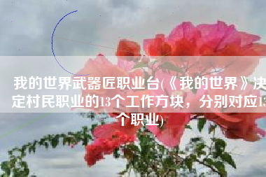 我的世界武器匠职业台(《我的世界》决定村民职业的13个工作方块，分别对应13个职业)