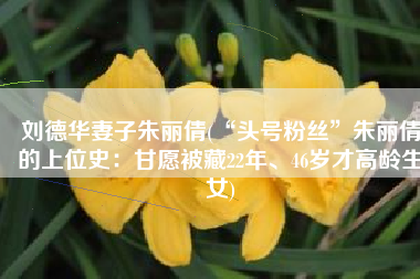 刘德华妻子朱丽倩(“头号粉丝”朱丽倩的上位史：甘愿被藏22年、46岁才高龄生女)