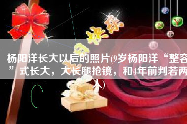 杨阳洋长大以后的照片(9岁杨阳洋“整容”式长大，大长腿抢镜，和4年前判若两人)