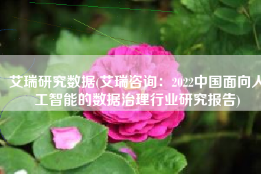 艾瑞研究数据(艾瑞咨询：2022中国面向人工智能的数据治理行业研究报告)