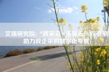 艾瑞研究院(“政采云+乐采云”双引擎 助力政企采购数字化发展)