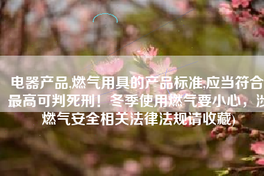电器产品,燃气用具的产品标准,应当符合(最高可判死刑！冬季使用燃气要小心，涉燃气安全相关法律法规请收藏)