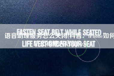 语音助理服务怎么关闭(科普：iPhone如何防止被他人启动Siri)