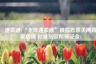 速卖通(“全球速卖通”被指恶意关闭商家店铺 扣留货款和保证金)