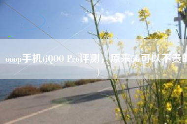 ooop手机(iQOO Pro评测，原来5G可以不贵的)