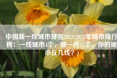 中国新一线城市排名2022(2022年城市排行榜：一线城市4个，新一线15个，你的城市在几线？)