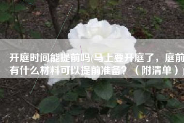 开庭时间能提前吗(马上要开庭了，庭前有什么材料可以提前准备？（附清单）)