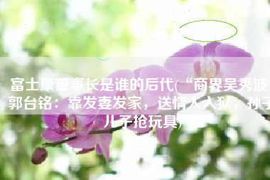 富士康董事长是谁的后代(“商界吴秀波”郭台铭：靠发妻发家，送情人入狱，孙子儿子抢玩具)