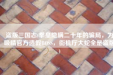 盗版三国志(拳皇隐瞒二十年的骗局，为吸睛官方造假BOSS，街机厅大蛇全是盗版)