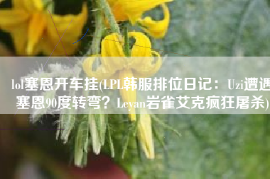 lol塞恩开车挂(LPL韩服排位日记：Uzi遭遇塞恩90度转弯？Leyan岩雀艾克疯狂屠杀)