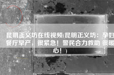 昆明正义坊在线视频(昆明正义坊：孕妇餐厅早产，很紧急！警民合力救助 很暖心！)