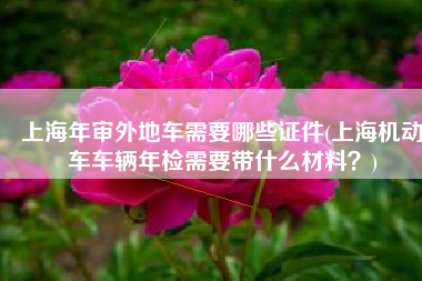 上海年审外地车需要哪些证件(上海机动车车辆年检需要带什么材料？)