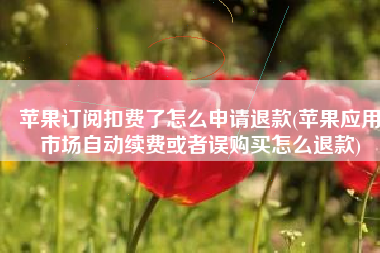 苹果订阅扣费了怎么申请退款(苹果应用市场自动续费或者误购买怎么退款)