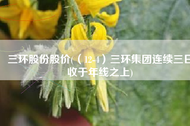三环股份股价(（12-4）三环集团连续三日收于年线之上)