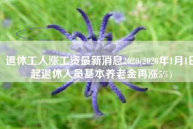 退休工人涨工资最新消息2020(2020年1月1日起退休人员基本养老金再涨5%)