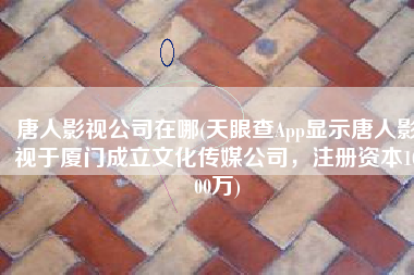 唐人影视公司在哪(天眼查App显示唐人影视于厦门成立文化传媒公司，注册资本1000万)