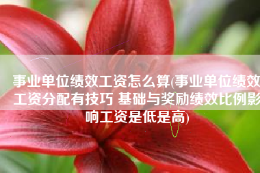 事业单位绩效工资怎么算(事业单位绩效工资分配有技巧 基础与奖励绩效比例影响工资是低是高)