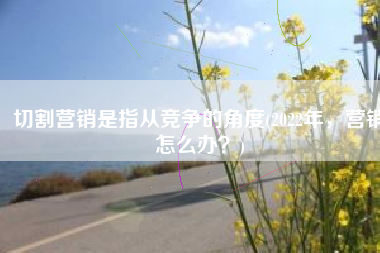 切割营销是指从竞争的角度(2022年，营销怎么办？)