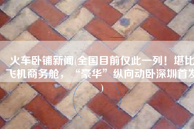 火车卧铺新闻(全国目前仅此一列！堪比飞机商务舱，“豪华”纵向动卧深圳首发)
