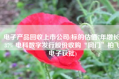 电子产品回收上市公司(标的估值7年增长237% 电科数字发行股份收购“同门”柏飞电子获批)