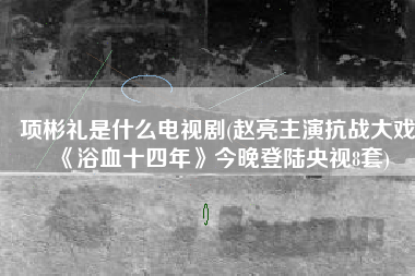 项彬礼是什么电视剧(赵亮主演抗战大戏《浴血十四年》今晚登陆央视8套)