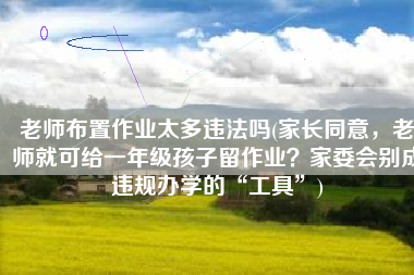 老师布置作业太多违法吗(家长同意，老师就可给一年级孩子留作业？家委会别成违规办学的“工具”)