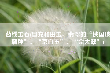 蓝线玉石(冒充和田玉、翡翠的“俄国玻璃种”、“京白玉”、“佘太翠”)