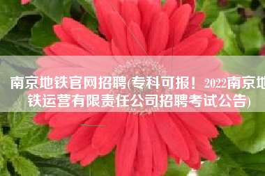 南京地铁官网招聘(专科可报！2022南京地铁运营有限责任公司招聘考试公告)