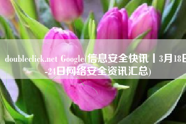 doubleclick.net Google(信息安全快讯丨3月18日-24日网络安全资讯汇总)