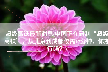 超级高铁最新消息(中国正在研制“超级高铁”，从北京到成都仅需12分钟，你期待吗？)